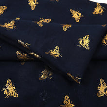 Load image into Gallery viewer, Bee Print Scarf, Foil Print Glitter Gold Bumble Honey Bee Scarf (Multi-Colours)