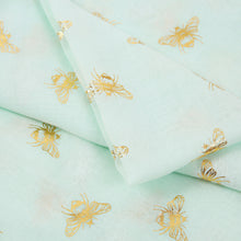 Load image into Gallery viewer, Bee Print Scarf, Foil Print Glitter Gold Bumble Honey Bee Scarf (Multi-Colours)