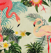 Load image into Gallery viewer, Flamingo and Greens Art Print Square Cushion/Pillow Cover/Cases 45x45cm