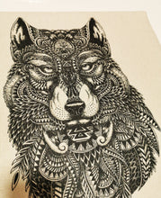 Load image into Gallery viewer, Detailed Line Drawings Sketch Cat Wolf Rhino Kwala Animal Art Painting Print Square Cushion/Pillow Cover/Cases 45x45