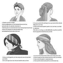 Load image into Gallery viewer, Black White Palm Leaf Silky Satin Square Head Hair Scarf