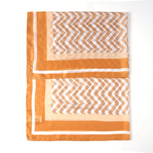 Load image into Gallery viewer, Large Square Chevron Stripe Zigzag Print Silky Satin Scarf
