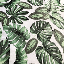 Load image into Gallery viewer, Black White Palm Leaf Silky Satin Square Head Hair Scarf