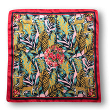 Load image into Gallery viewer, Red Wild Tiger Silky Satin Square Head Hair Scarf
