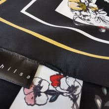 Load image into Gallery viewer, Floral Silky Satin Square Head Hair Scarf