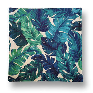 Green Palm Tree Leaf Print Square Cushion Cover 45x45cm