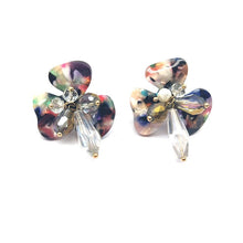 Load image into Gallery viewer, Statement Marble Flower Earrings Stud
