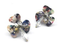 Load image into Gallery viewer, Statement Marble Flower Earrings Stud
