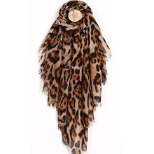 Load image into Gallery viewer, Extra Large Leopard Print Lightweight Scarf
