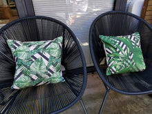 Load image into Gallery viewer, Green Palm Tree Leaf Print Square Cushion Cover 45x45cm
