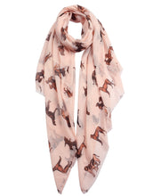 Load image into Gallery viewer, Pet Sausage Dogs Print Scarf, Dachshund/Beagle/Greyhound/Labrador Print Scarf (Multi-Colours)

