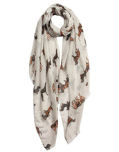 Load image into Gallery viewer, Pet Sausage Dogs Print Scarf, Dachshund/Beagle/Greyhound/Labrador Print Scarf (Multi-Colours)
