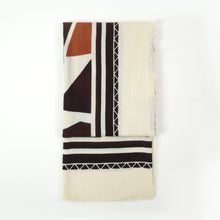 Load image into Gallery viewer, Oversized Aztec Print Scarf with Eyelash Fringe
