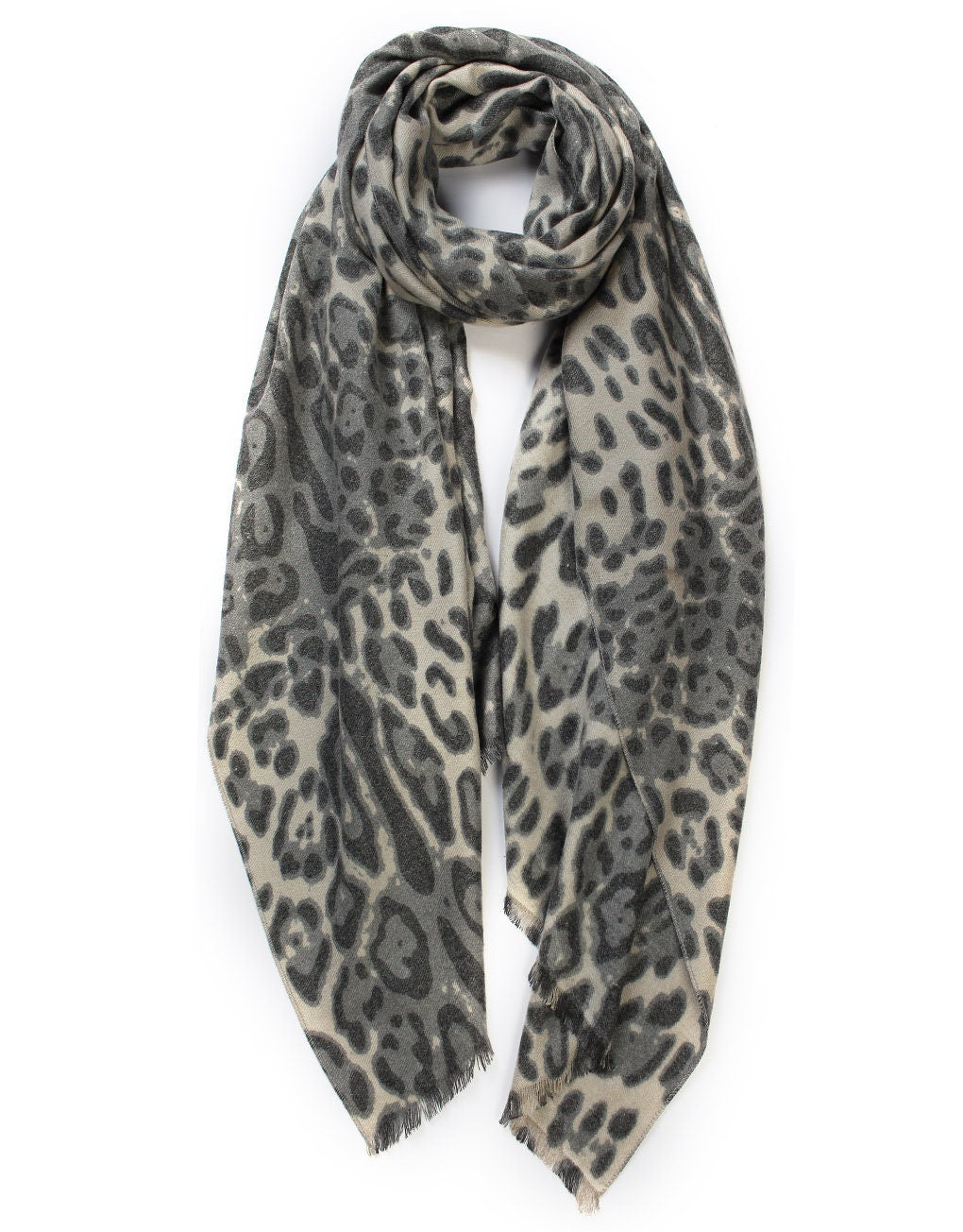 Large Premium Quality Leopard Animal Print Cashmere Pashmina Blend Fashion Warm Winter Scarf