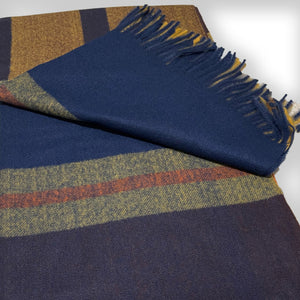 Oversized Plaid Tartan Faux Cashmere Blanket Chunky Tassel Fringe Scarf