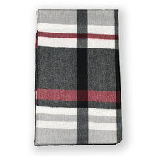 Load image into Gallery viewer, Oversized Plaid Tartan Faux Cashmere Blanket Chunky Tassel Scarf
