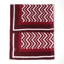 Load image into Gallery viewer, Large Square Chevron Stripe Zigzag Print Silky Satin Scarf
