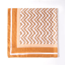 Load image into Gallery viewer, Large Square Chevron Stripe Zigzag Print Silky Satin Scarf
