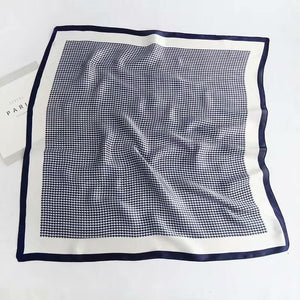 Square Houndstooth Print Silky Satin Scarf, Hair/Head/Neck Scarf 70x70cm