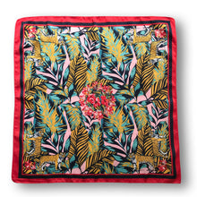 Load image into Gallery viewer, Red Wild Tiger Silky Satin Square Head Hair Scarf
