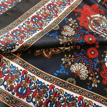 Load image into Gallery viewer, Persian Paisley Damask Baroque Silky Satin Square Head Hair Scarf - 60x60cm
