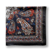 Load image into Gallery viewer, Persian Paisley Damask Baroque Silky Satin Square Head Hair Scarf - 60x60cm
