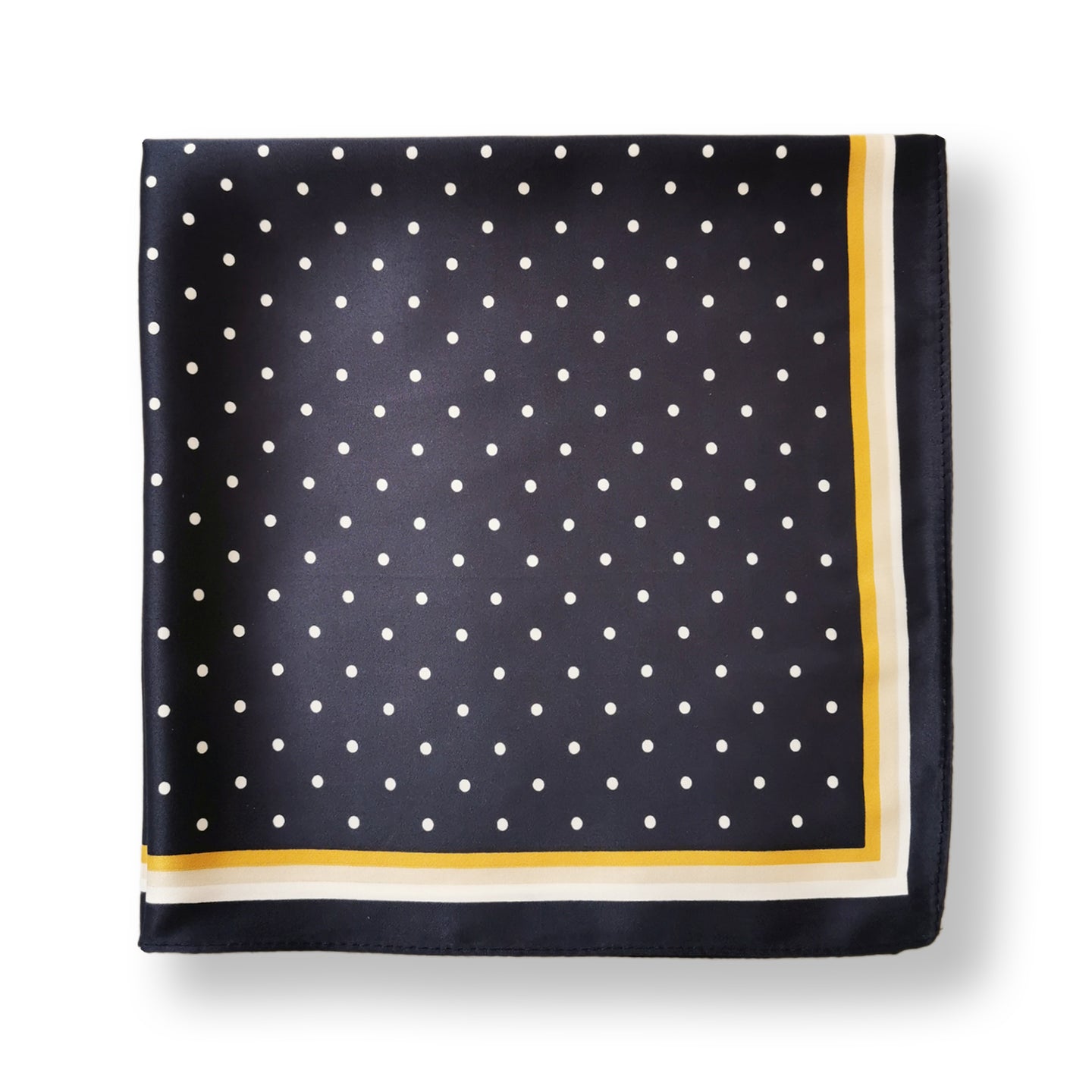 Polka Dots Silky Satin Square Head Hair Scarf